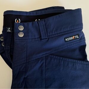 Kerrits Crossover Knee Patch Riding Breeches
Navy, women's Large Petite